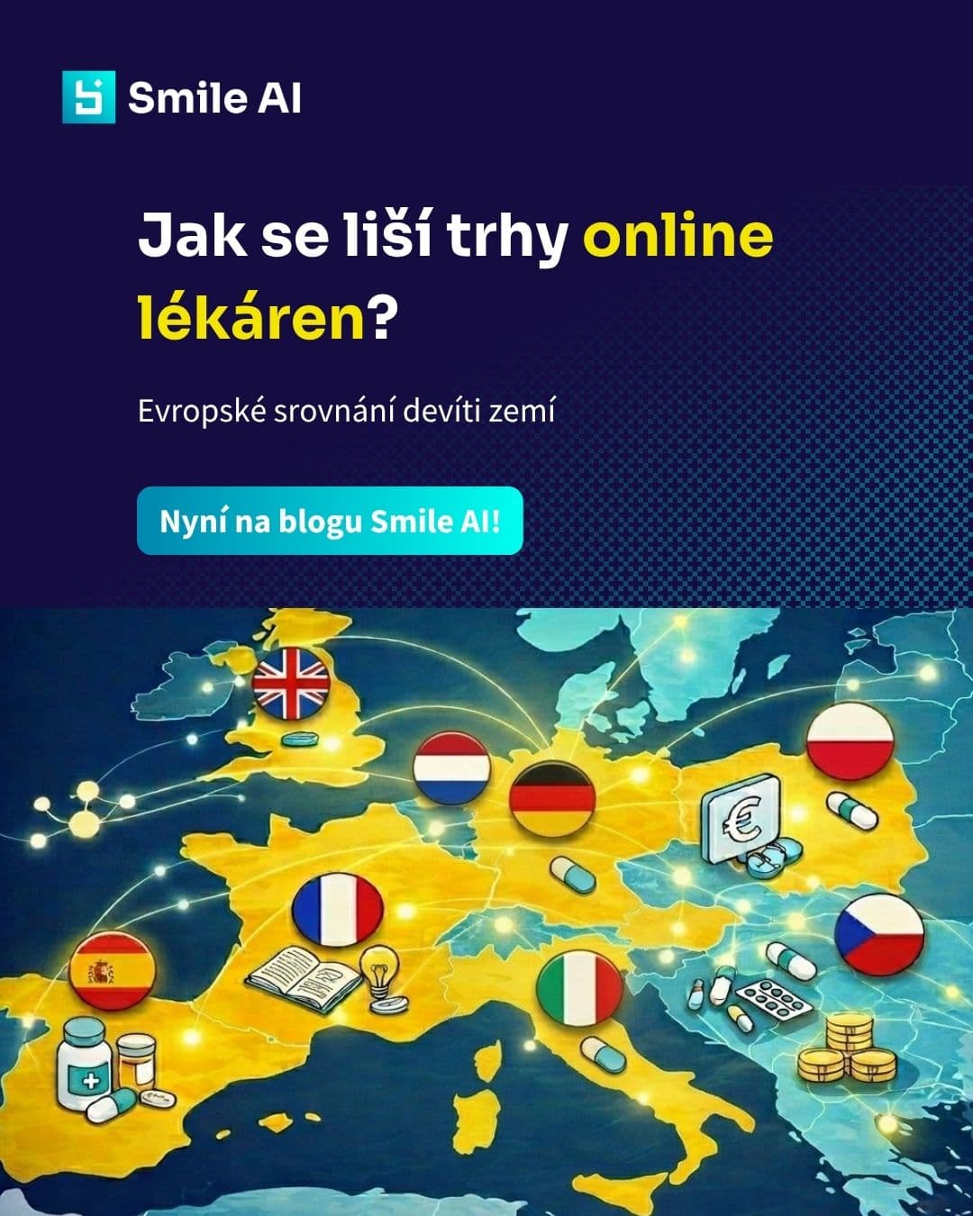 Infografika — Srovnání evropských trhů online lékáren
