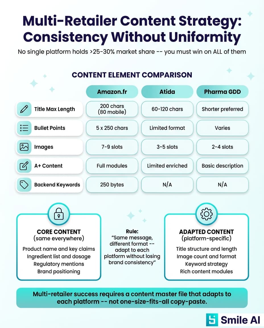 Infographie — Strategie Digital Shelf multi-retailer