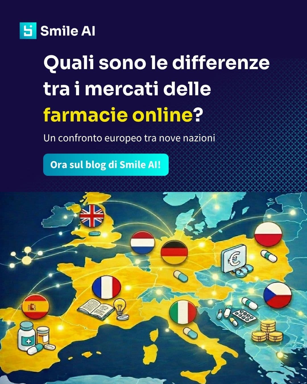 Infographic — Confronto tra i mercati europei delle farmacie online