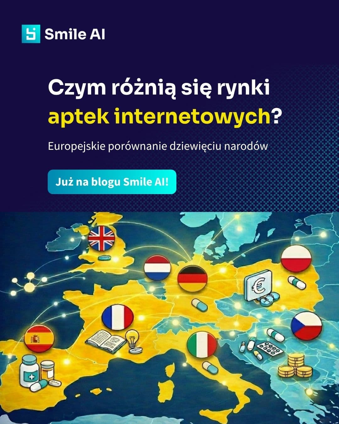 Infografika — Porównanie europejskich rynków aptek internetowych